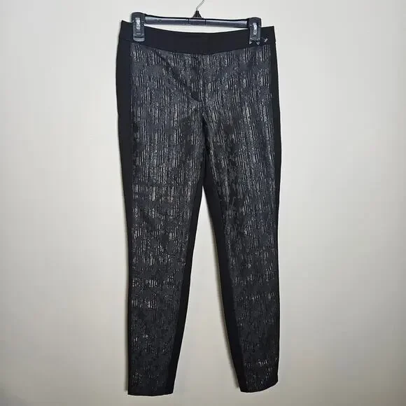 White House Black Market The Skinny Metallic Pants Sz 2 - Picture 3 of 13